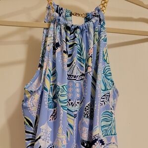 LILLY PULITZER Bowen Top Blue Peri Lapis Lantern Size XS